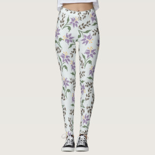 Elegant Pastel Floral Leggings