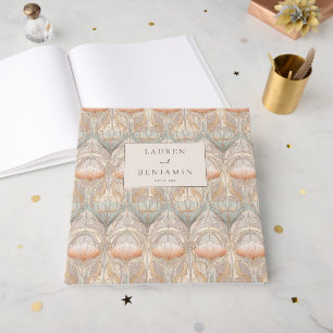 Elegant Pastel Floral Symmetry Guest Book