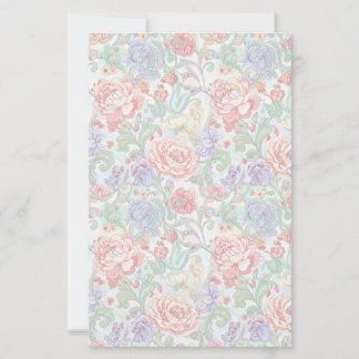 Elegant Pastel Floral Two-Sided Scrapbook Paper