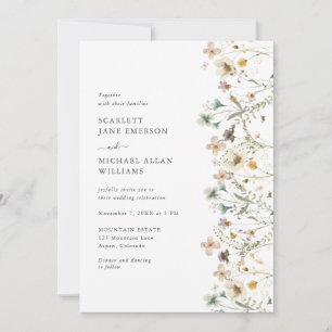 Elegant Pastel Floral Wedding Invitation