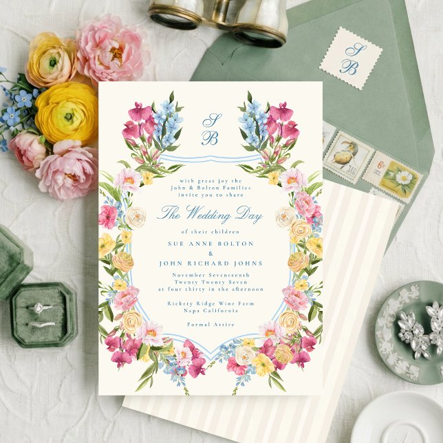 Elegant Pastel Floral Wedding Invitation (Creator Uploaded)
