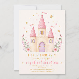 Elegant Pastel Girl Birthday Invitation