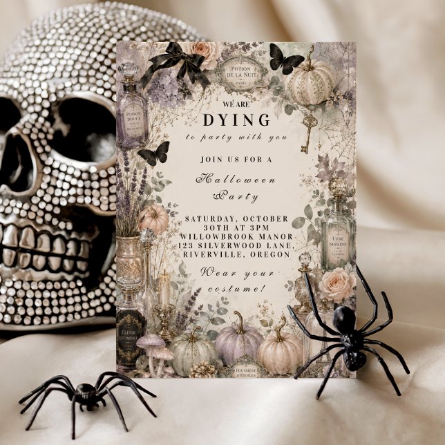 Elegant Pastel Halloween Party Invitation (Creator Uploaded)