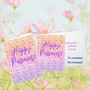 Elegant Pastel Jewish Passover Star of David Card
