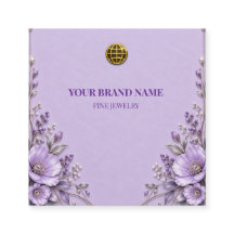 Elegant Pastel Lavender Floral Necklace Card