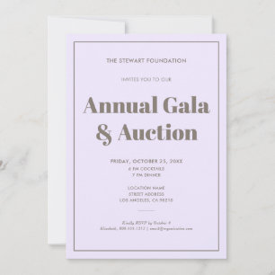 Elegant Pastel Lavender Minimalist Business Event Invitation