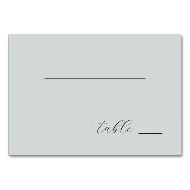 Elegant Pastel Minimalist Lines Table Number (Front)