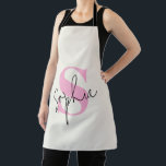Elegant Pastel Monogrammed Apron<br><div class="desc">"Add a touch of elegance to your kitchen with this beautiful pastel monogrammed apron. Crafted with a soft, pastel-coloured design and personalised with your monogram, this apron is both stylish and functional. Perfect for cooking, baking, or crafting, it makes a thoughtful gift for anyone who loves to add a personal...</div>