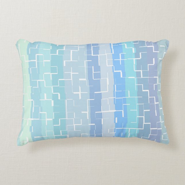 Elegant Pastel Multi-Colour Abstract Pattern Decorative Cushion (Front)