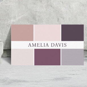 Elegant Pastel Palette Colours Pattern Business Card