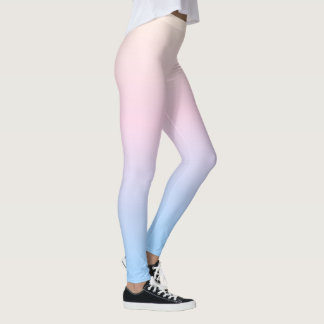 elegant pastel pink blue bright gradient colours leggings