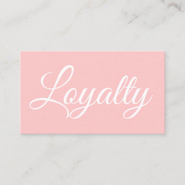 Elegant pastel pink modern loyalty card (Front)