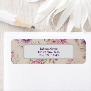 Elegant Pastel Pink & Purple Garden Blooms