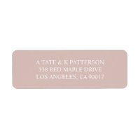 Elegant pastel pink return address labels