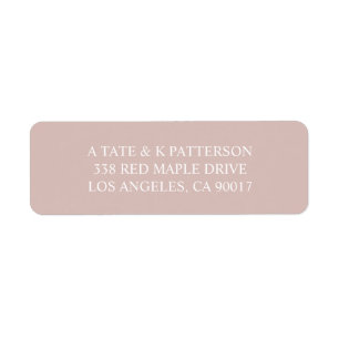 Elegant pastel pink return address labels