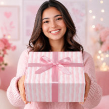 Elegant Pastel Pink Watercolor Wavy Stripes