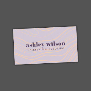 Elegant Pastel Purple Bold Beauty Salon Business Card