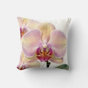Elegant Pastel Purple Orchid Bloom Cushion