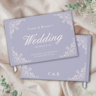 Elegant Pastel Purple Vintage Wedding Guest Book