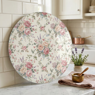 Elegant Pastel Roses Shabby Chic Cutting Board