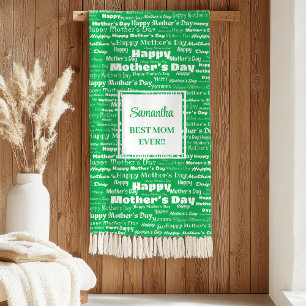 Elegant Pastel Script Mother’s Day Gift Grandmom Sherpa Blanket