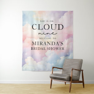 Elegant Pastel She's On Cloud Nine Bridal Shower Tapestry