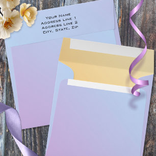 Elegant Pastel Simple Wedding Envelope