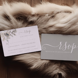 Elegant Pastel Spring Flower Wedding Meal Choice RSVP Card