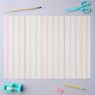 Elegant Pastel Stripes Tissue Paper