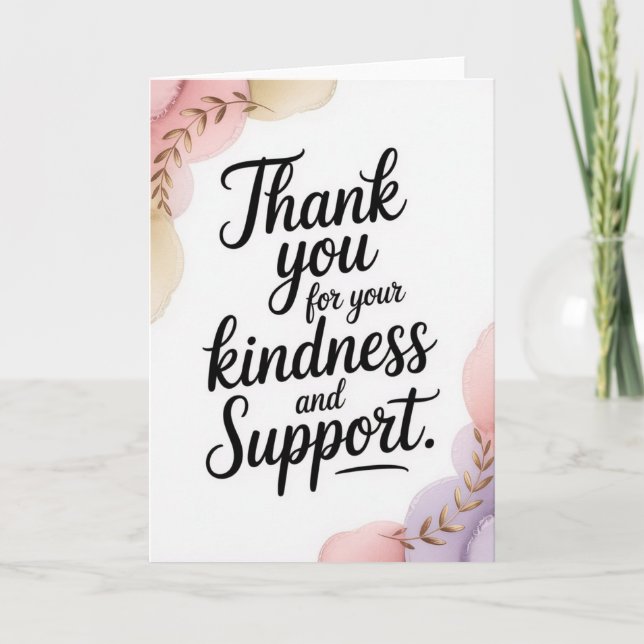 Elegant Pastel Thank You Card for Female Coworker (Front)
