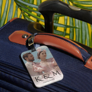 Elegant Pastel Vintage picture Wedding  Luggage Tag