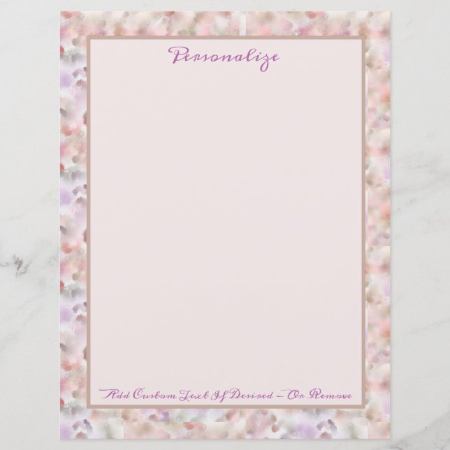 Elegant Pastel Watercolor Abstract Personalise (Front)