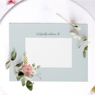 Elegant Pastel Watercolor Boho Floral  Envelope