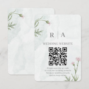 Elegant Pastel Watercolor Floral Wedding Enclosure Card