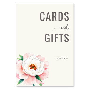 Elegant Pastel Watercolor Flower Table Number