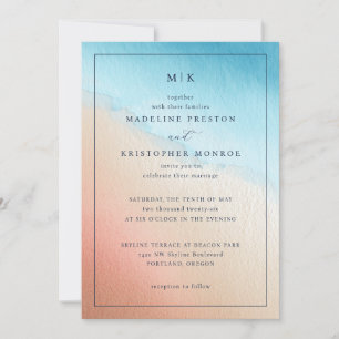 Elegant Pastel Watercolor Gradient Invitation