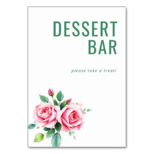 Elegant Pastel Watercolor Roses Table Number