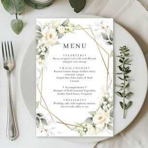 Elegant Pastel White Roses Eucalyptus Wedding