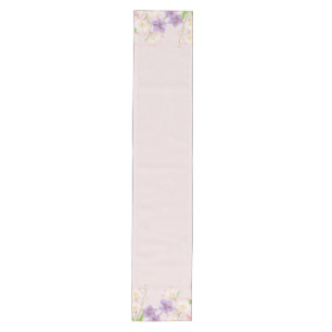 Elegant Pastel Wildflower Border Table Runner