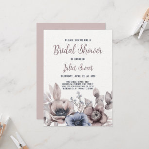 Elegant Pastel Wildflower Floral Bridal Shower Invitation