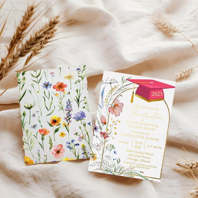 Elegant Pastel Wildflower Garden Graduation Party (Creator Uploaded)