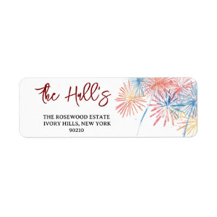 Elegant Patriotic Fireworks 4th of July Wedding