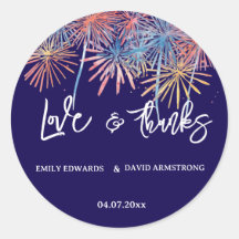 Elegant Patriotic Fireworks | 4th of July Wedding