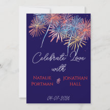 Elegant Patriotic Fireworks | 4th of July Wedding 