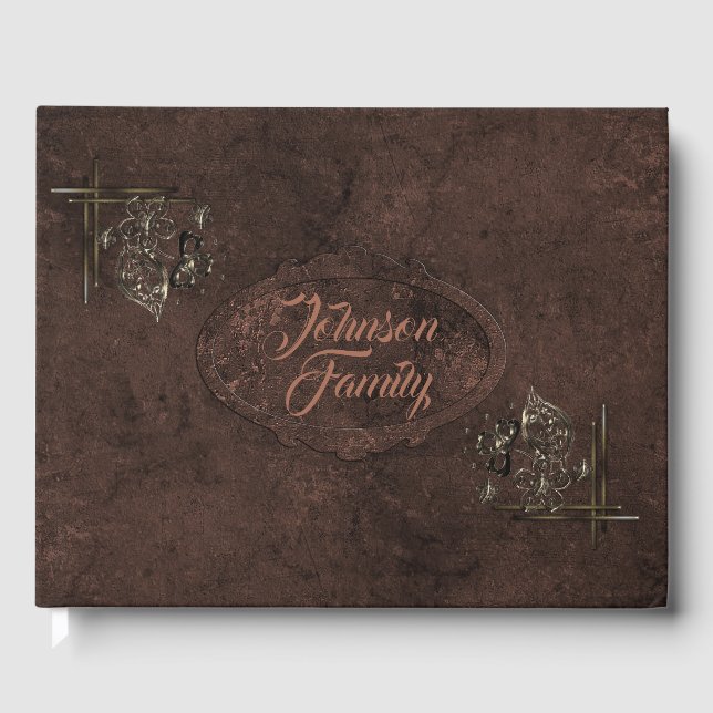 Elegant pattern created for you guest book (Front)