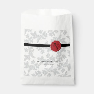 Elegant Pattern & Wax Seal Wedding Favour Bags