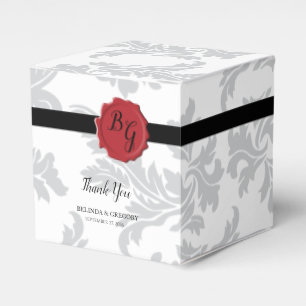 Elegant Pattern & Wax Seal Wedding Favour Box