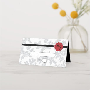 Elegant Pattern & Wax Seal Wedding Place Card