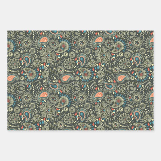 Elegant Pattern Wrapping Paper Sheet (Front)
