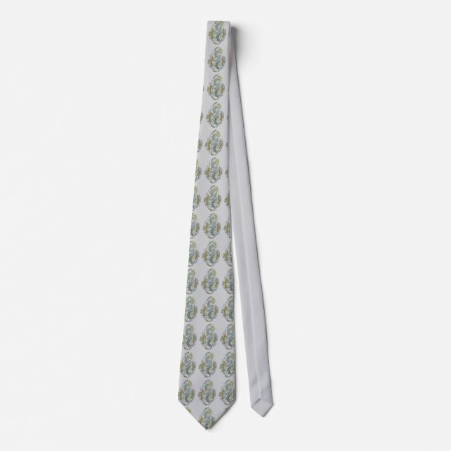 Elegant Patterned Green Colorway Tie (Front)
